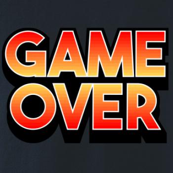Game over - nápis barevný