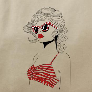 Dívka s červenými plavkami