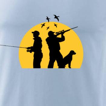 Lovec při západu slunce