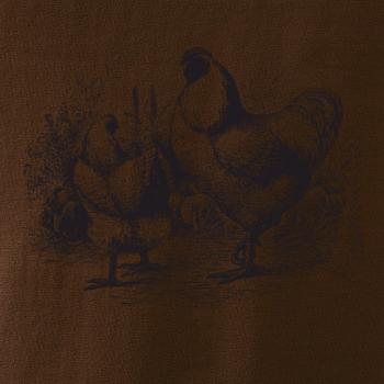 Slepičí rodina malovaná