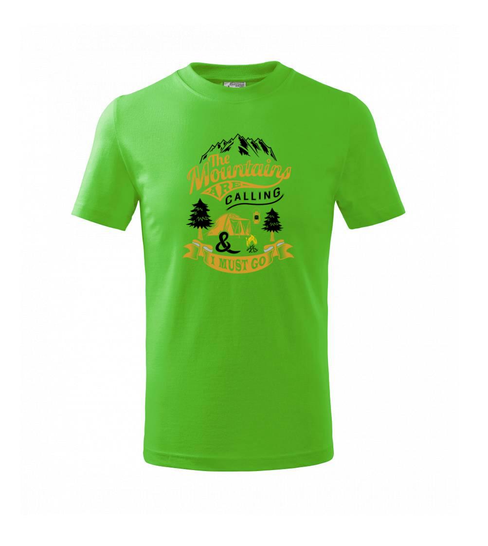 The Mountains are Calling Camping - Triko dětské basic