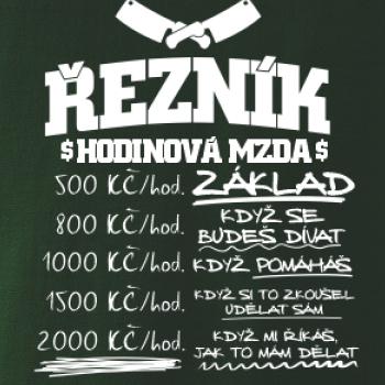Hodinová mzda řezník Hodinová mzda řezník