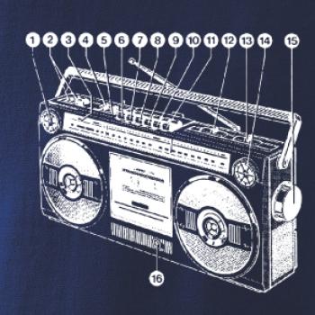 Nákres starý magnetofon