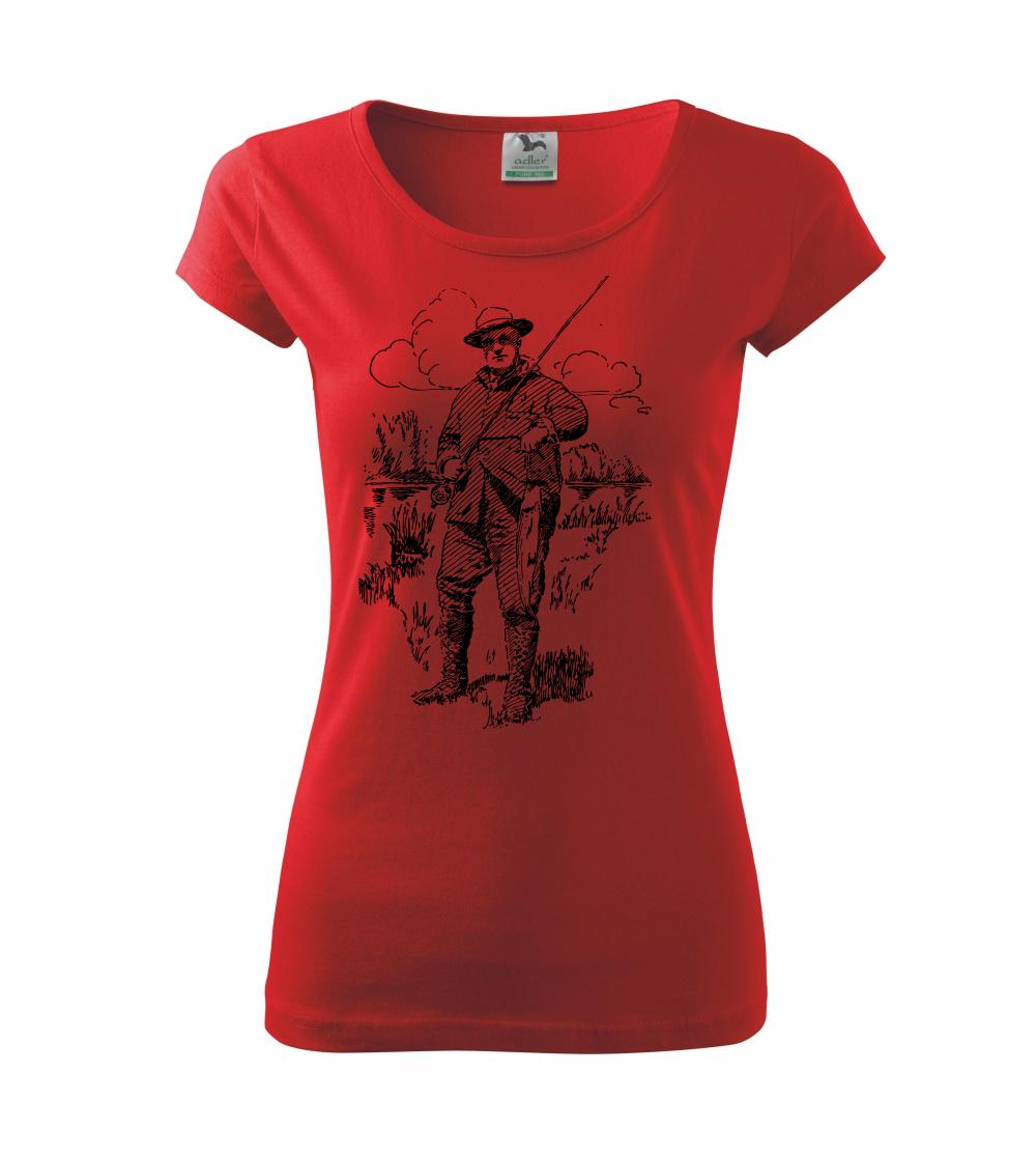 Kreslený rybář s úlovkem