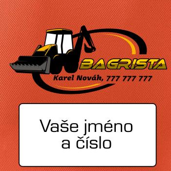 Bagrista v kruhu - vlastní nápis Bagrista v kruhu - vlastní nápis