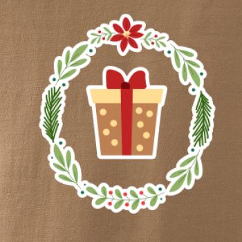 Vánoční věnec s dárkem