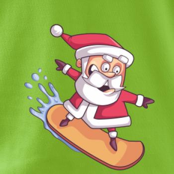 Santa jezdící na snowboardu