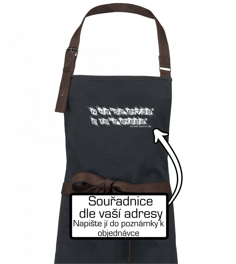 Souřadnice - narození - adresa - Zástěra Vintage