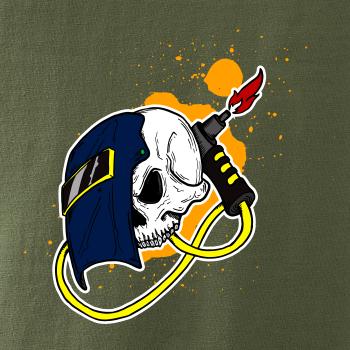 Svářeč - kreslená lebka