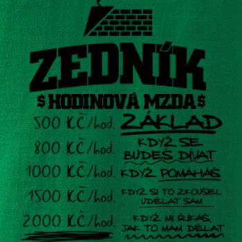 Hodinová mzda zedník Hodinová mzda zedník
