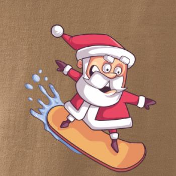 Santa jezdící na snowboardu