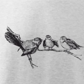 Ptáčci na větvi malovaní