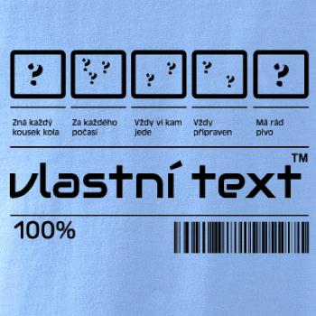Čárový kód - Vlastní text Čárový kód - Vlastní text