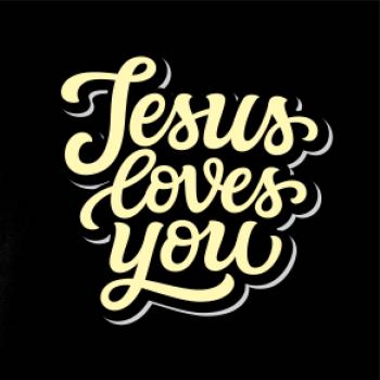 Jesus loves you - psací písmo