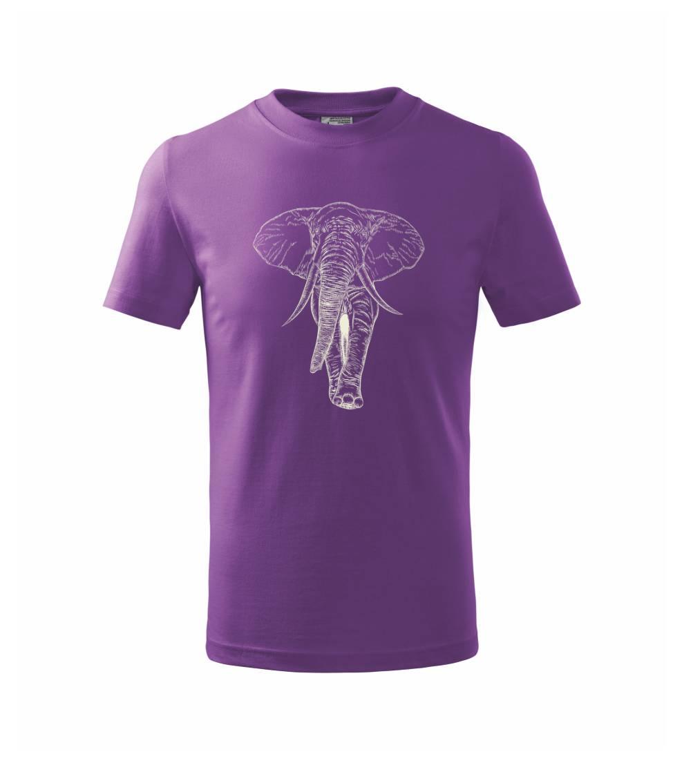 Slon v barvě slonové kosti - Triko dětské basic