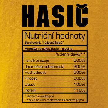 Nutriční hodnoty - hasič, hasička Nutriční hodnoty - hasič, hasička