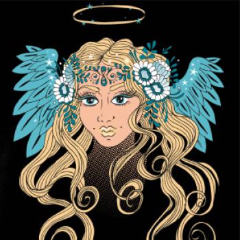 Anděl malovaný - žena (Pecka design)