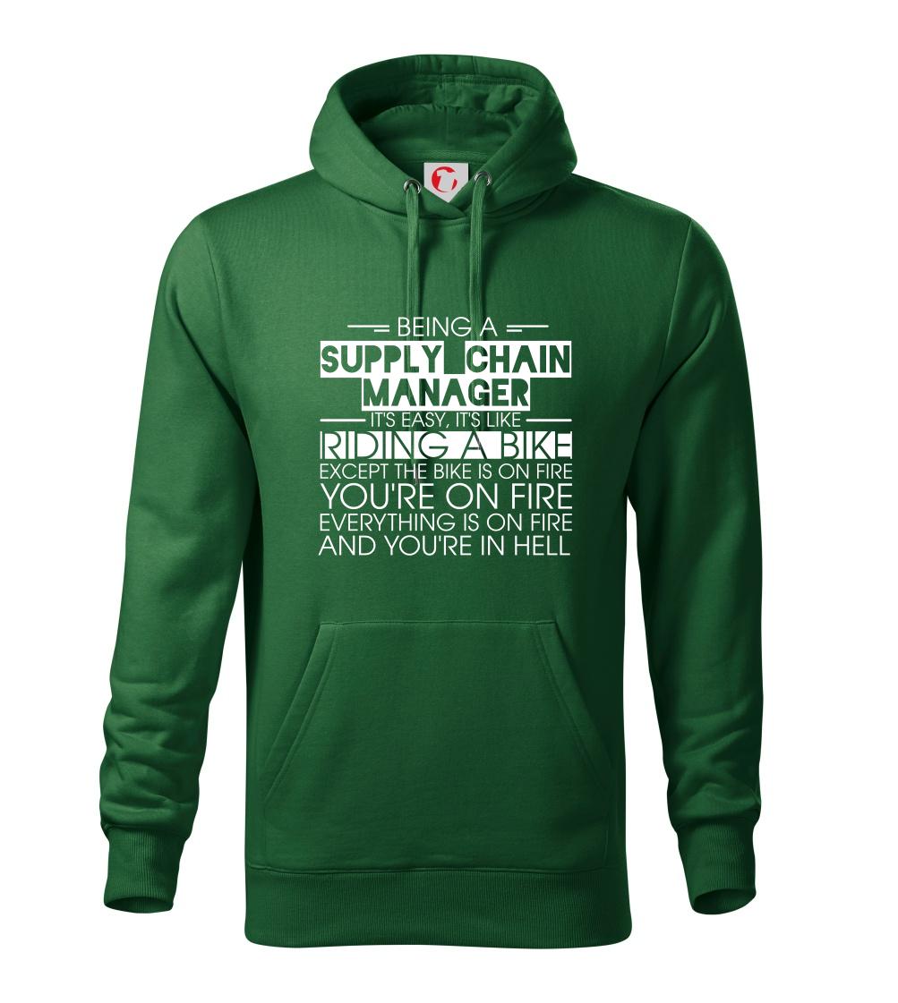 Being a supply chain manager - bike - Mikina s kapucí hooded sweater