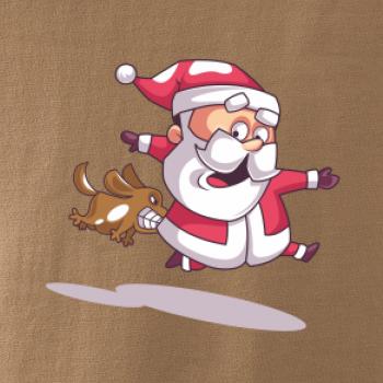 Santa se zakousnutým psem