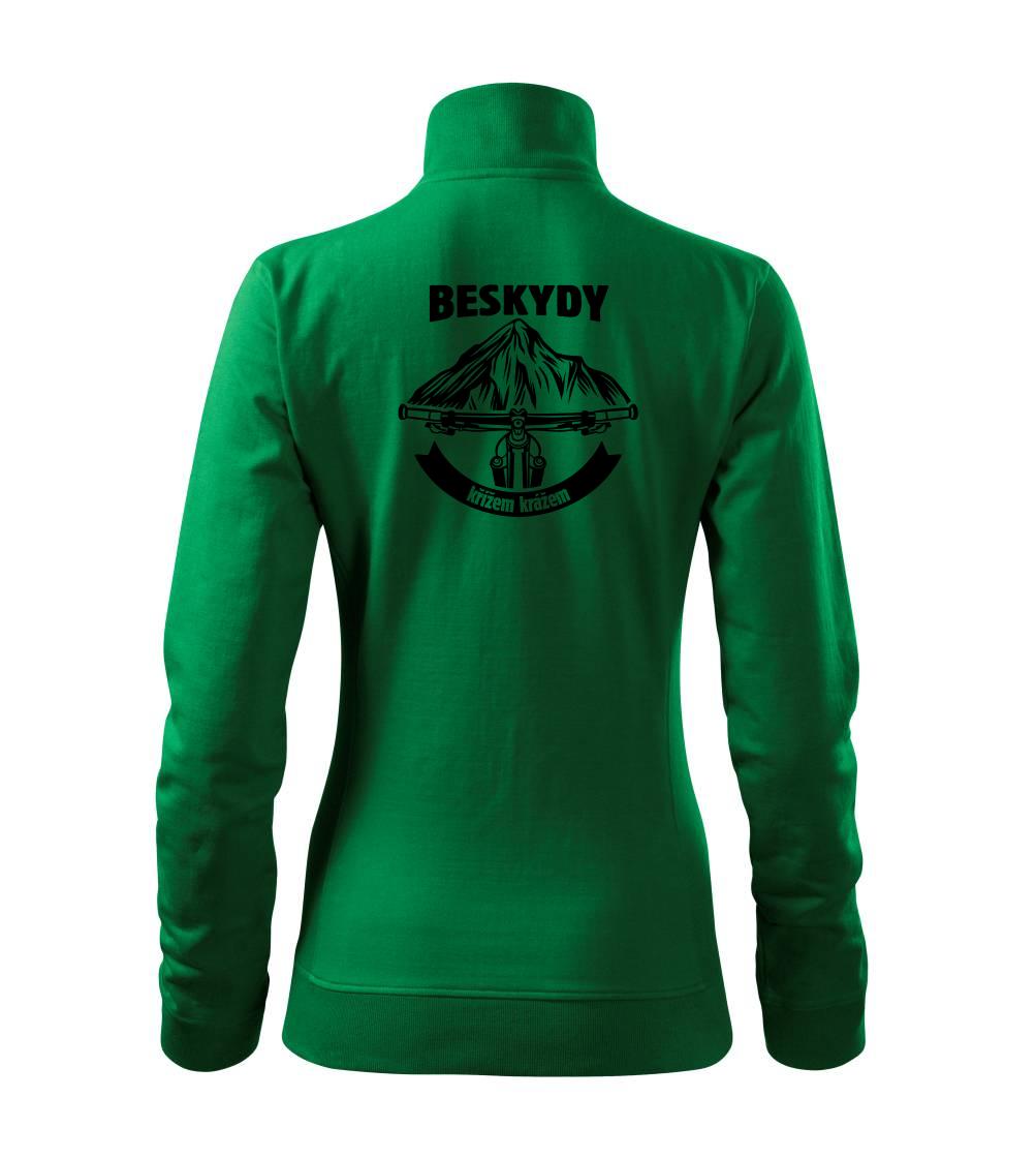 Beskydy křížem krážem - Mikina dámská Viva bez kapuce