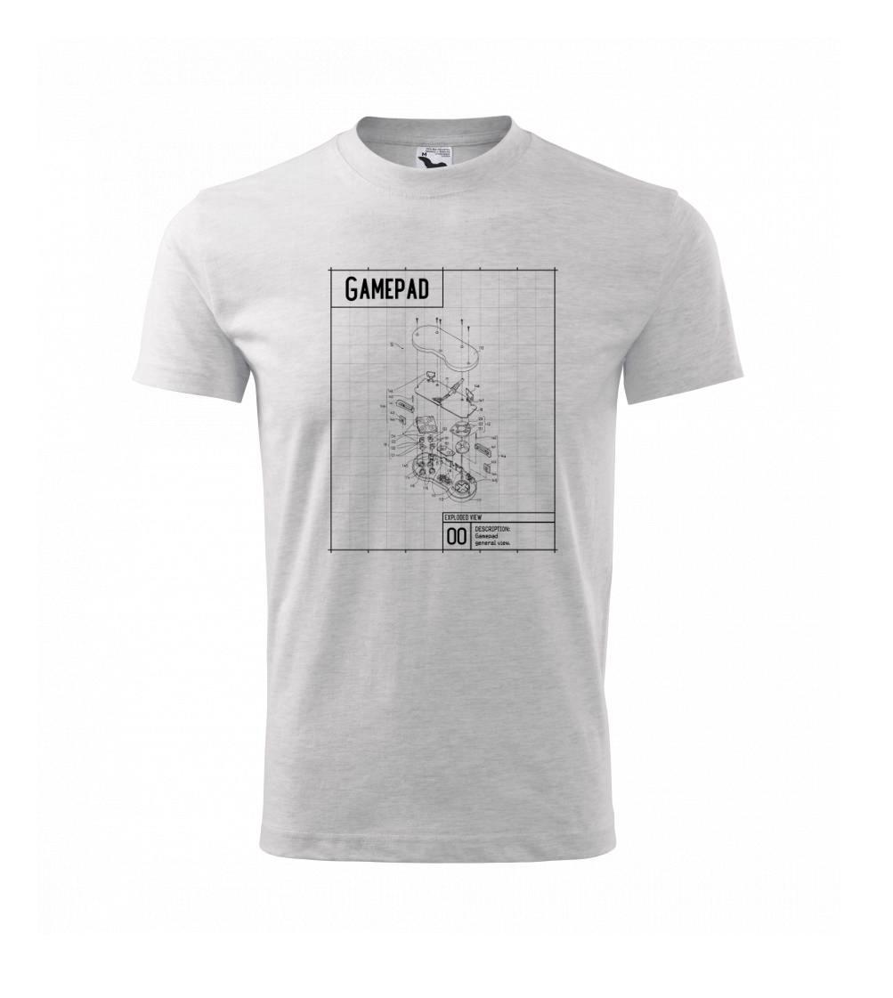 Nákres Gamepad rozebraný