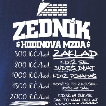 Hodinová mzda zedník Hodinová mzda zedník