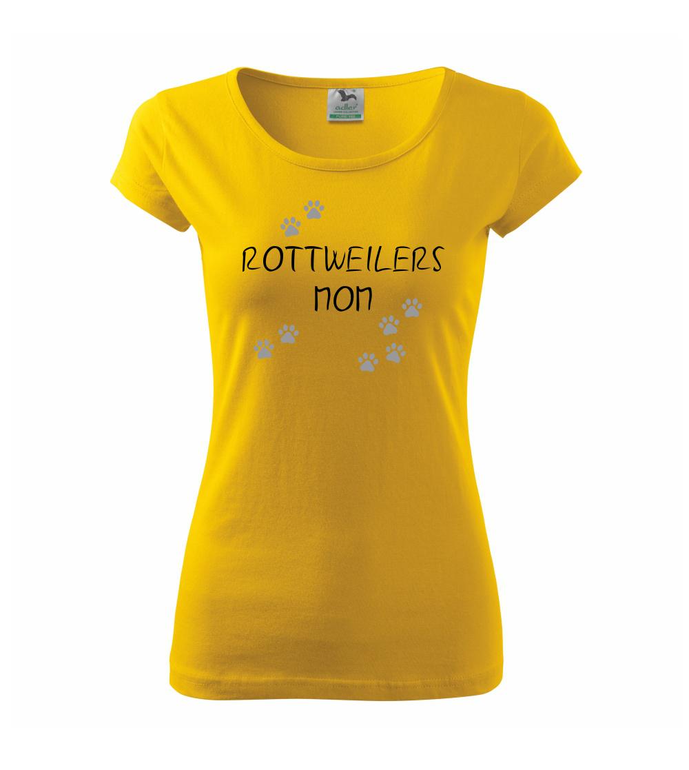 Rottweilers mom  (Rotvajler) (Reflexní tlapky) - Pure dámské triko