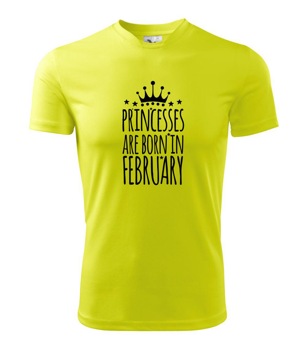 Princesses are born in February - Dětské triko Fantasy sportovní (dresovina)
