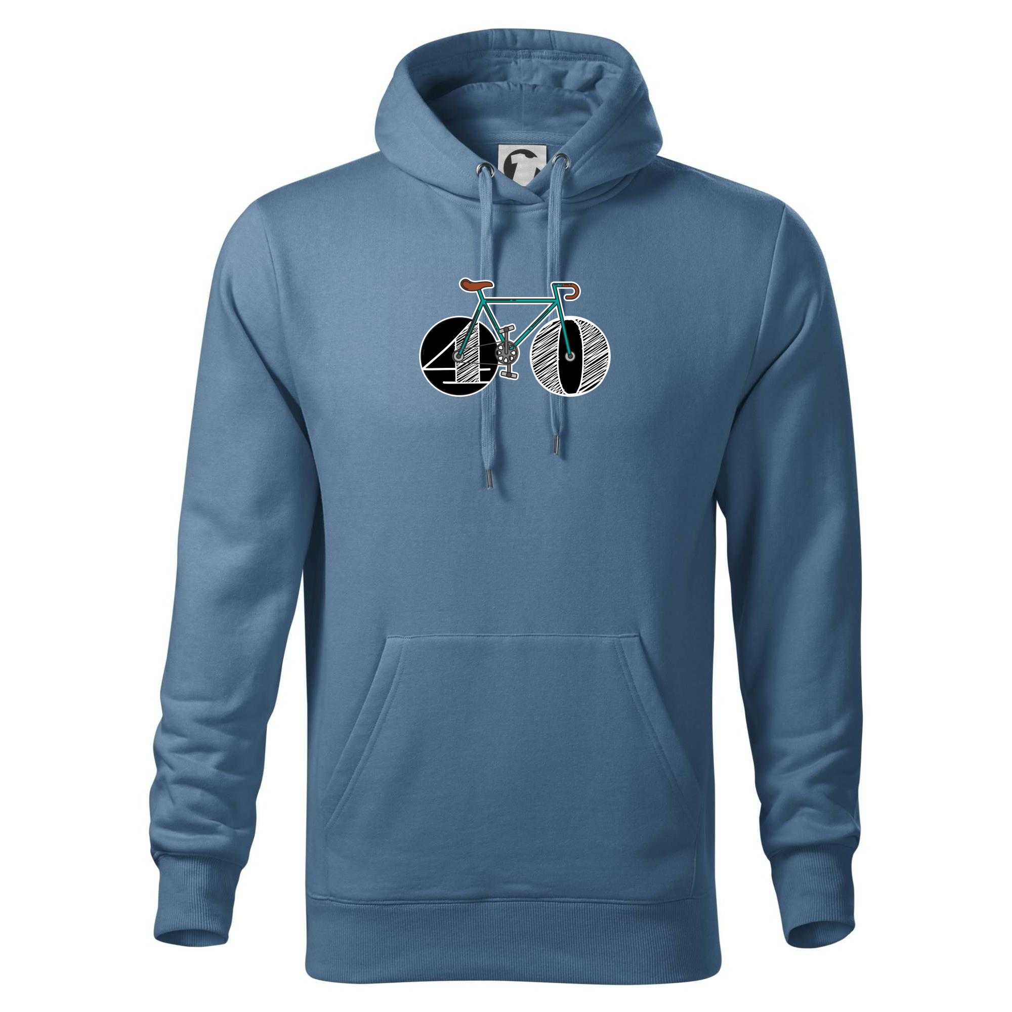 Narozeniny 40 let na kole - Mikina pánská Cape s kapucí - 4XL ( Denim )