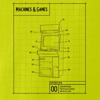 Nákres herní automat zepředu