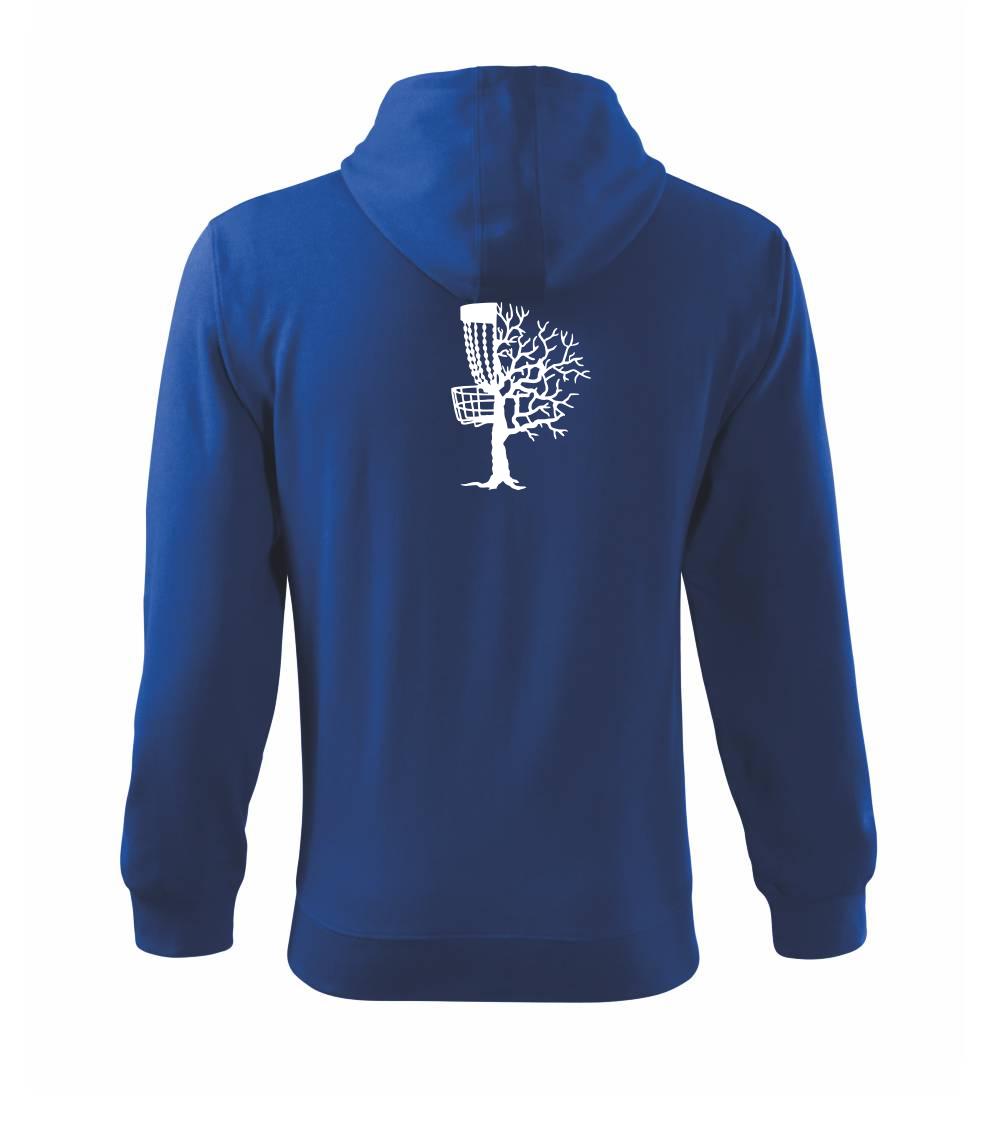 Disc golf pozor strom - Mikina s kapucí na zip trendy zipper