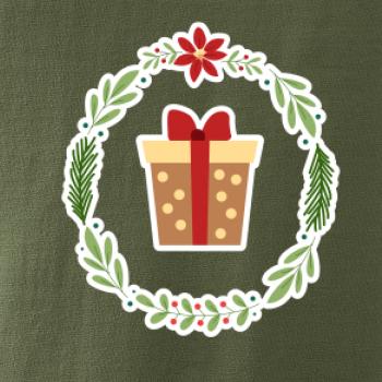 Vánoční věnec s dárkem