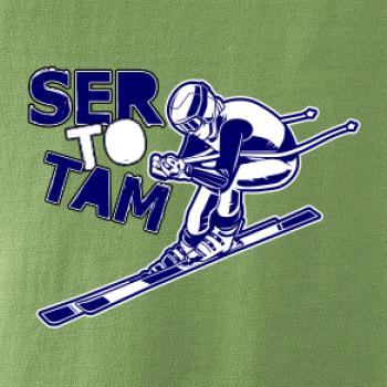 Lyžař ser to tam
