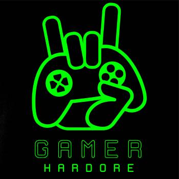 Hardcore gamer - ruka - zelená