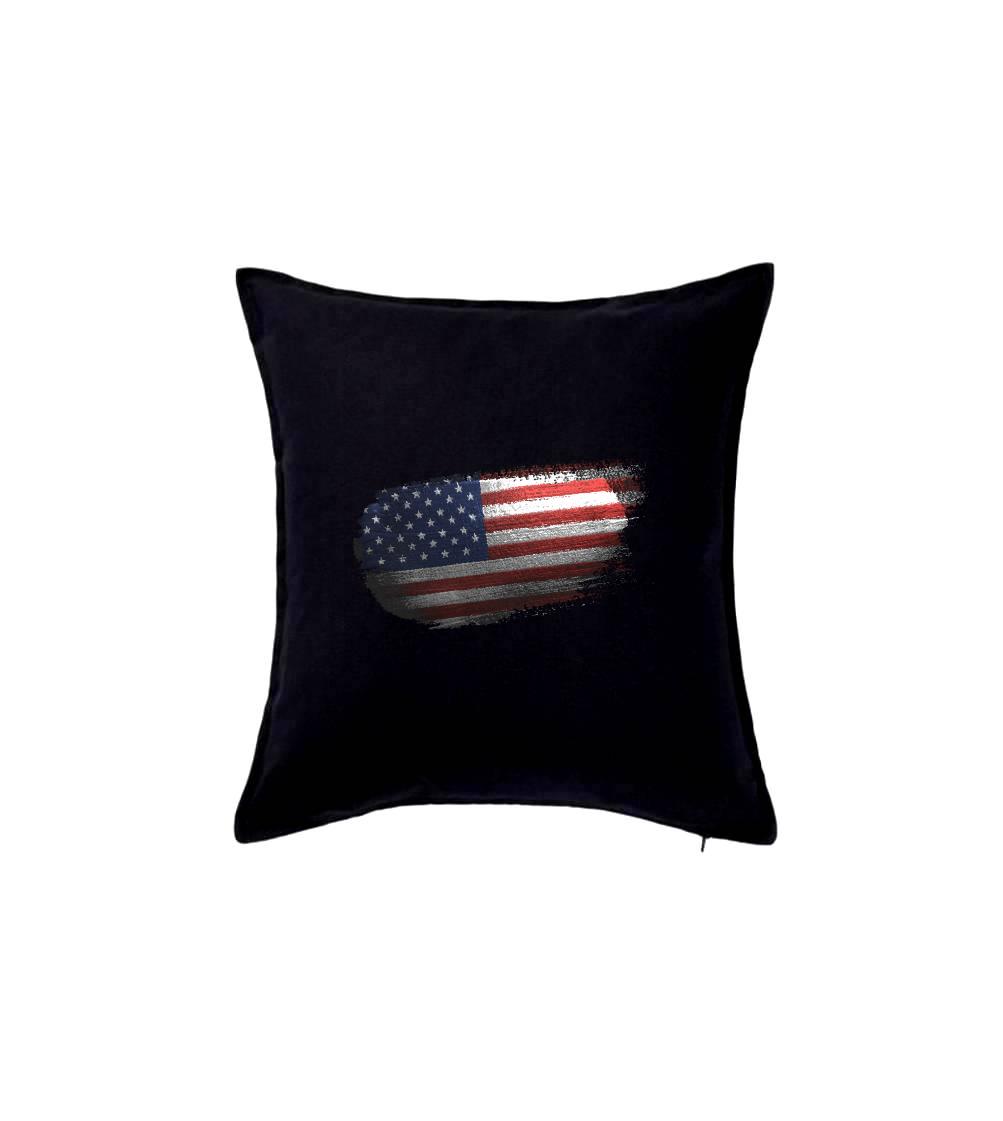 Americká vlajka okousaná - Polštář 50x50