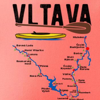 Mapa řeky Vltavy Mapa řeky Vltavy