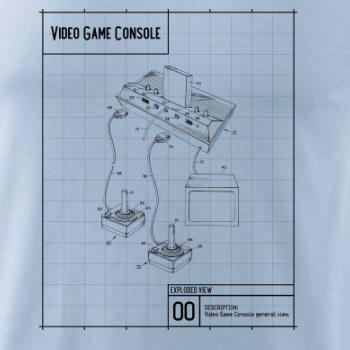 Nákres video game console s joystickem