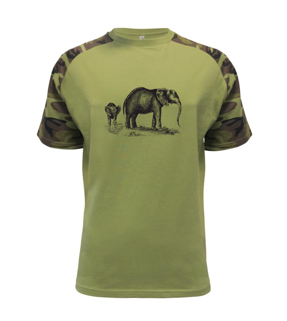 Slonice a slůně kreslené - Raglan Military
