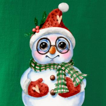 Sněhulák kreslený s brýlemi