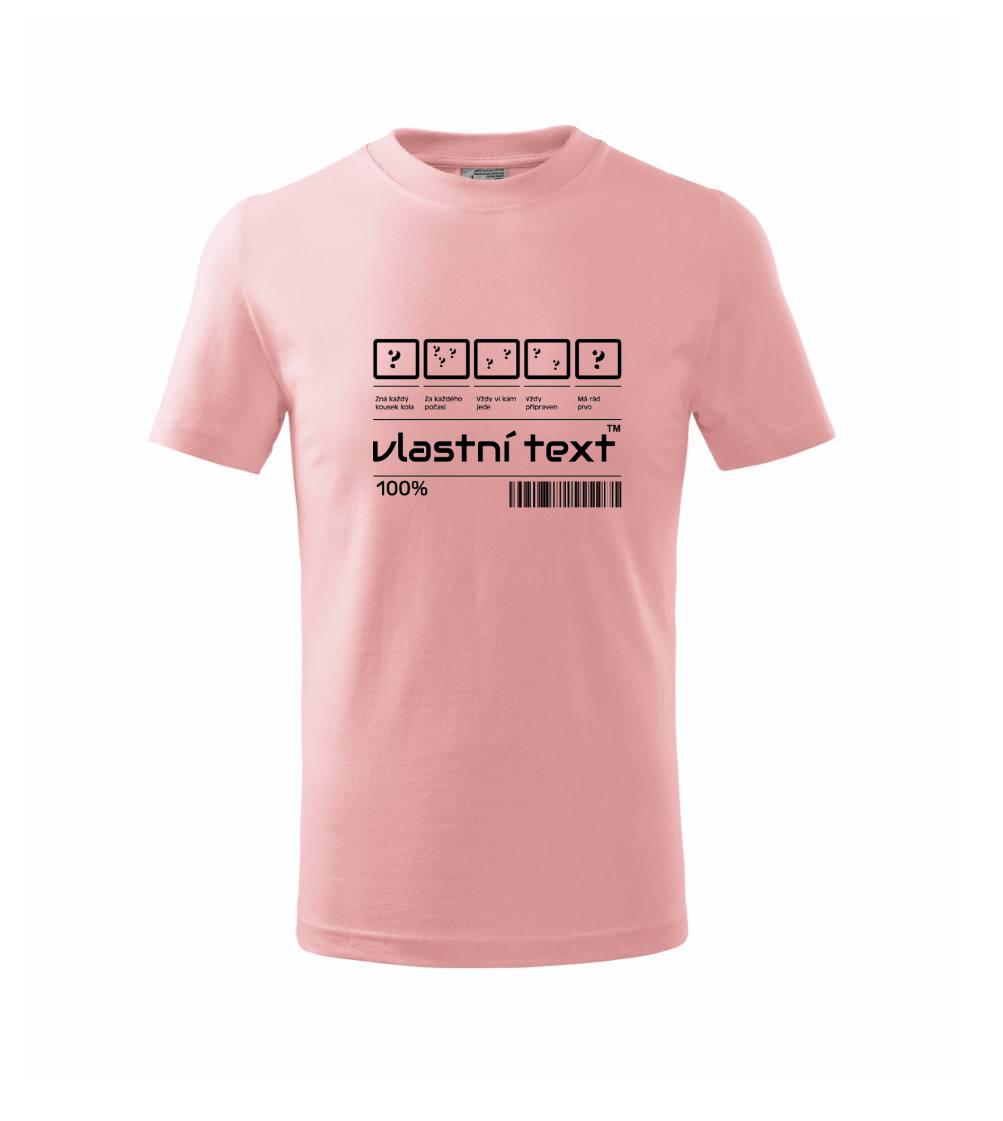 Čárový kód - Vlastní text Čárový kód - Vlastní text