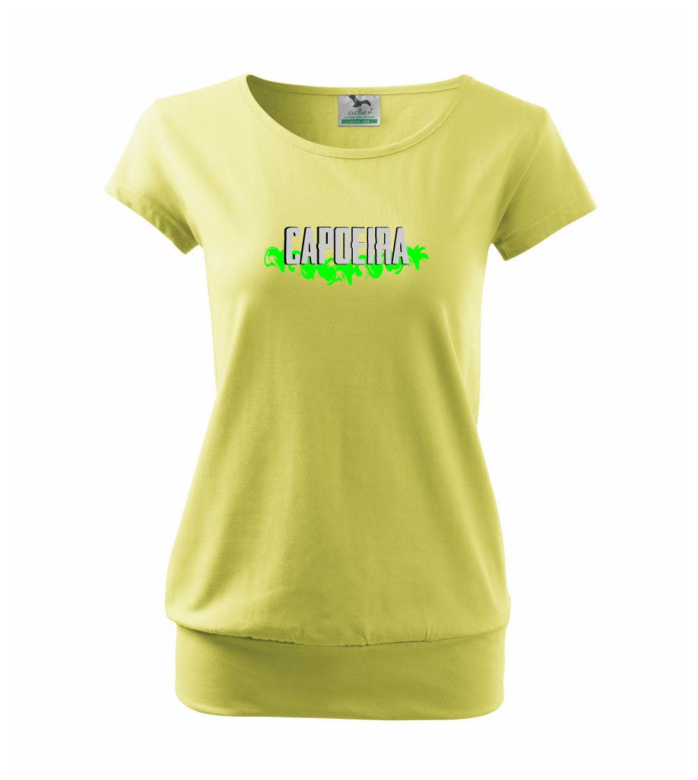 Capoeira nápis - zelený - Volné triko city