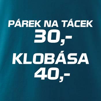 Párek na tácek a klobása
