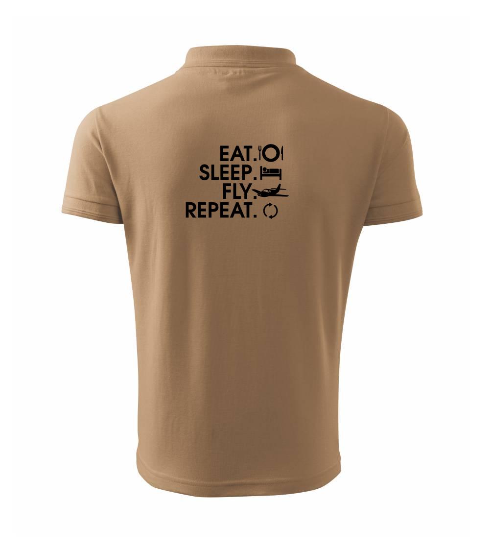 Eat sleep fly repeat - Polokošile pánská Pique Polo 203