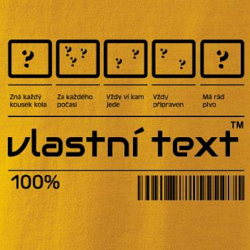 Čárový kód - Vlastní text Čárový kód - Vlastní text