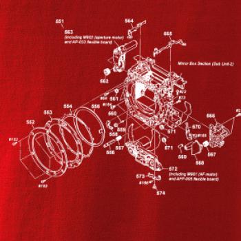 Nákres uzávěrka starý fotoaparát