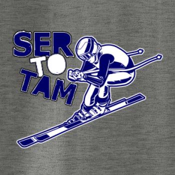 Lyžař ser to tam