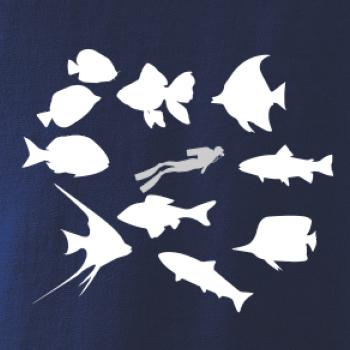 Potápeč ryby čtverec