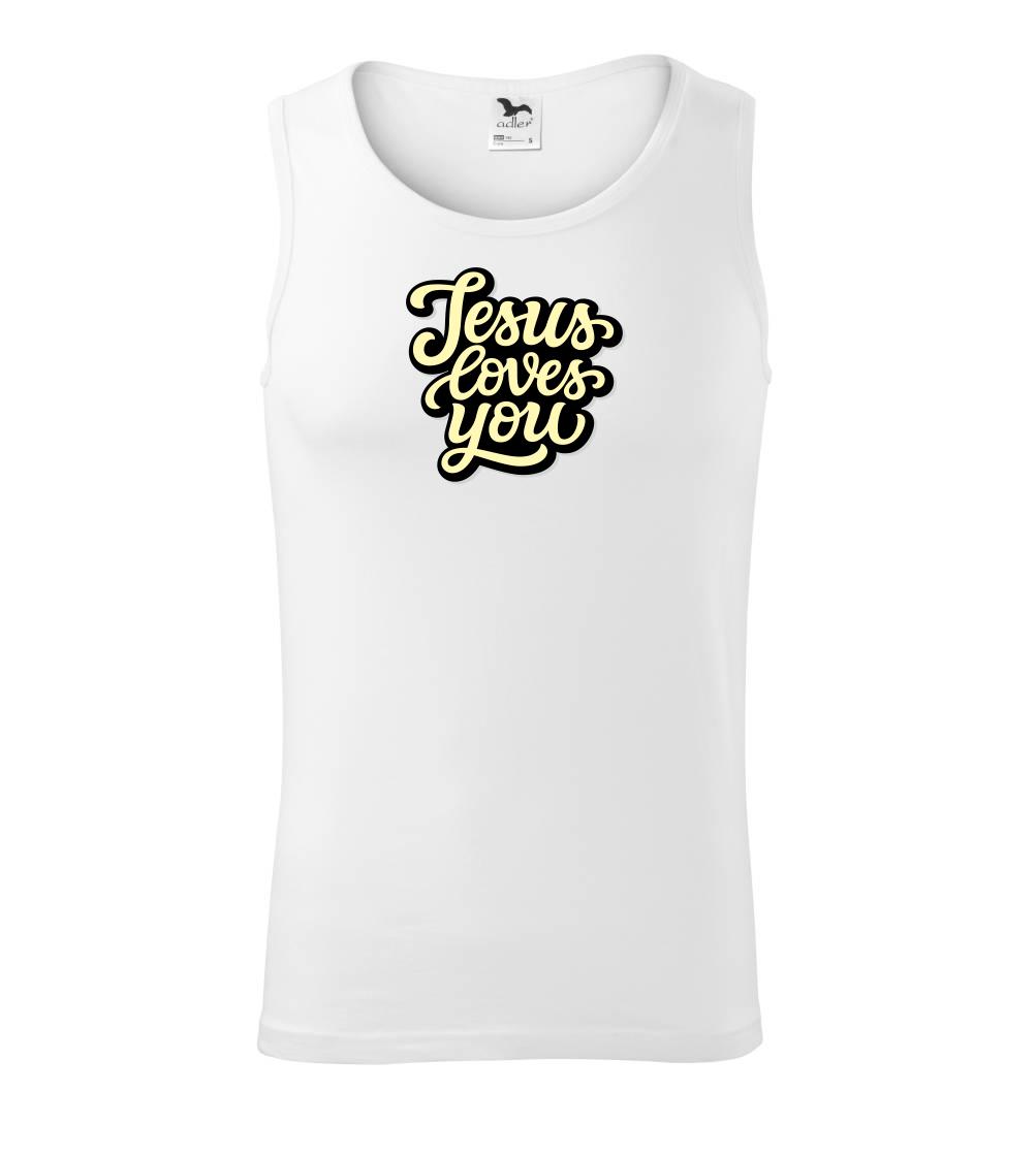 Jesus loves you - psací písmo - Tílko pánské Core