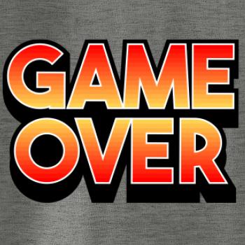 Game over - nápis barevný