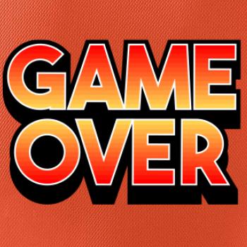 Game over - nápis barevný